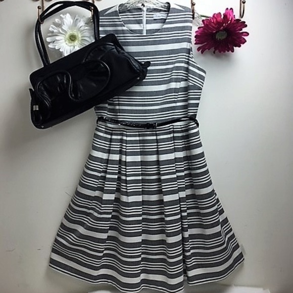 Calvin Klein Dresses & Skirts - Calvin Klein Stripe Fit & Flare Dress Sleeveless